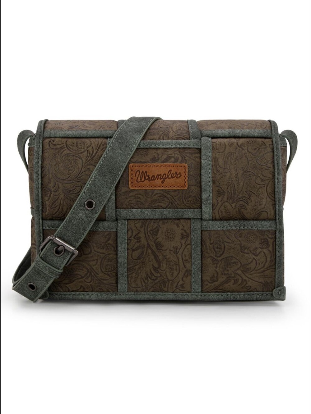 Wrangler Floral-Embossed Shoulder Bag
